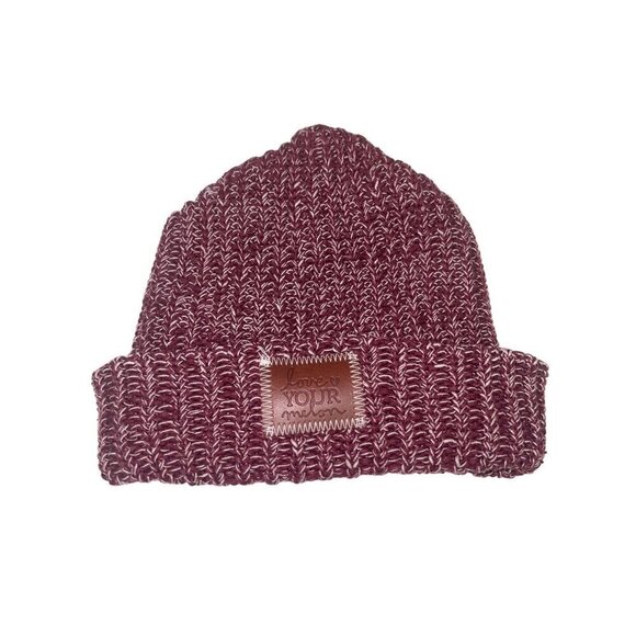 Love Your Melon Accessories - Love Your Melon 100% Cotton Burgundy Red Beanie Winter Hat